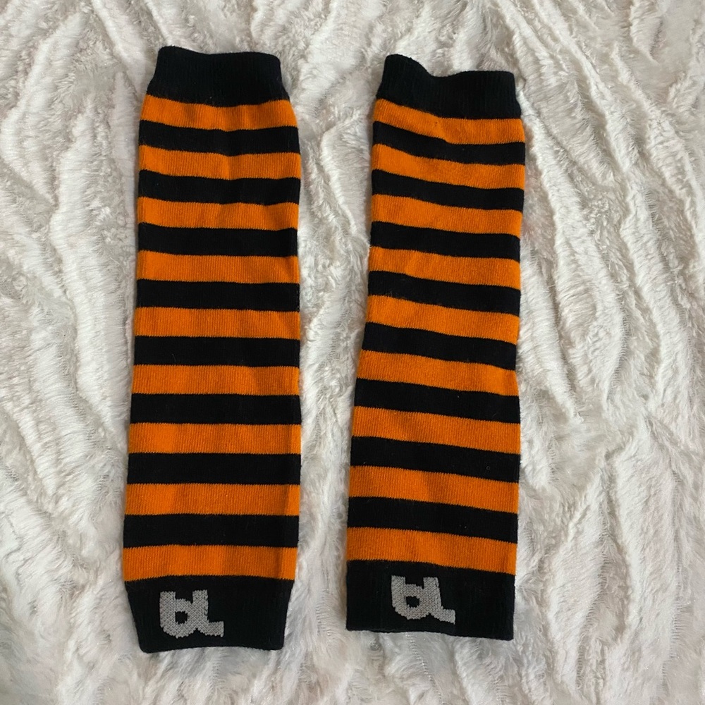 🎃 Baby Legs Halloween Leg Warmers Orange & Black